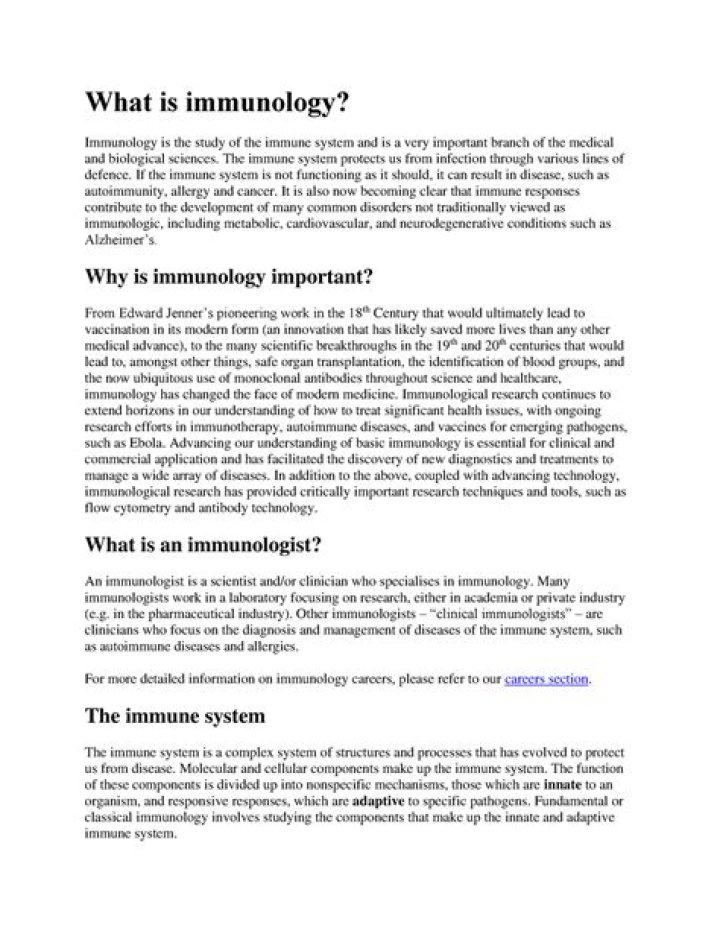 What is immunology course?