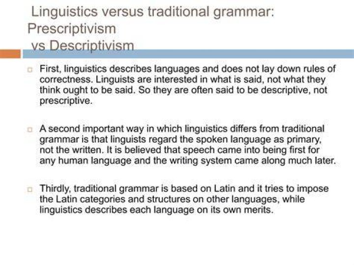 What is Prescriptivism in linguistics