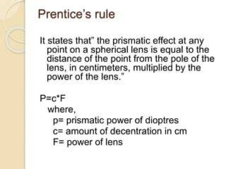 What is the Prentice rule?