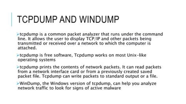 What is WinDump used for?