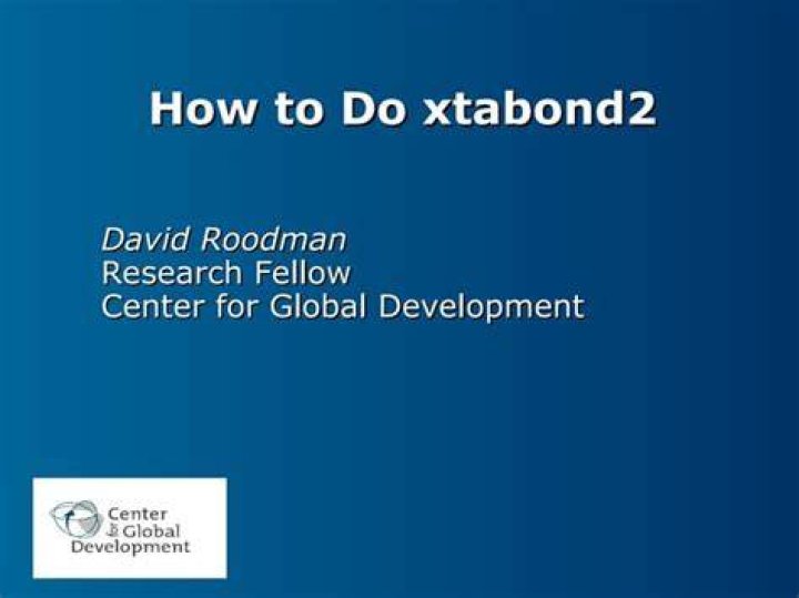 What is xtabond2?