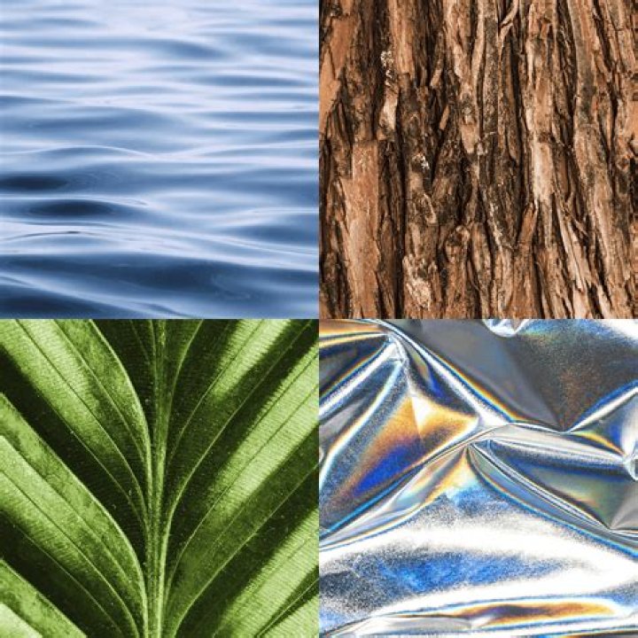 What material changes color with water?