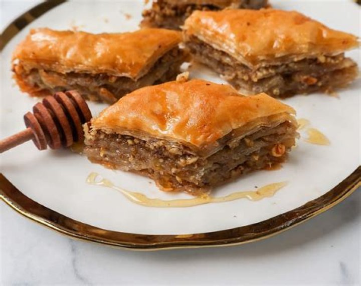 What nuts does baklava contain?