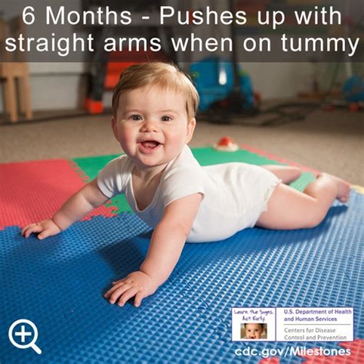 When should babies push up tummy time?