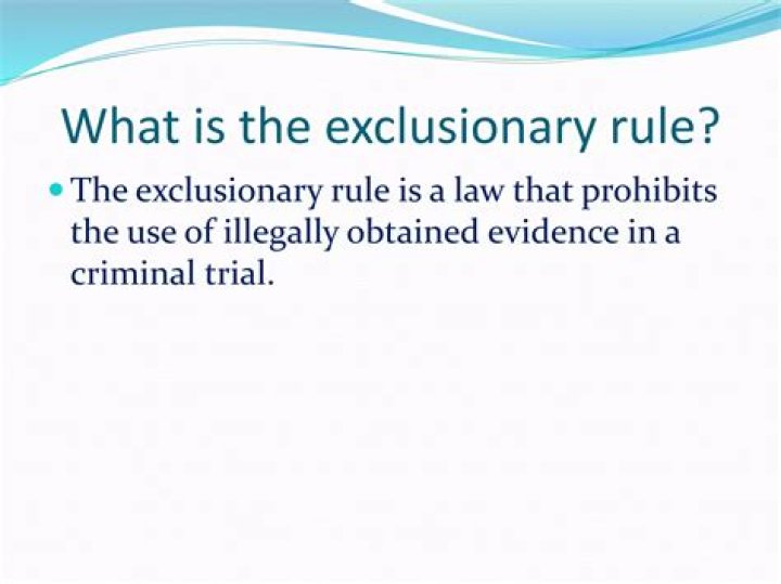 When was the exclusionary rule created