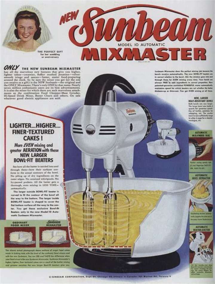 When was the Sunbeam Mixmaster made?