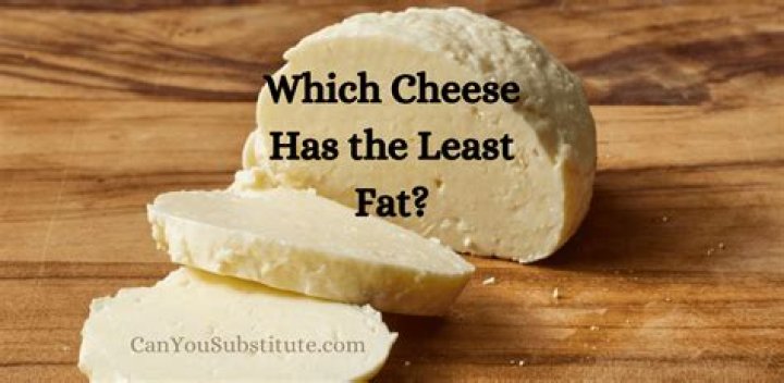 Which cheese has least fat?