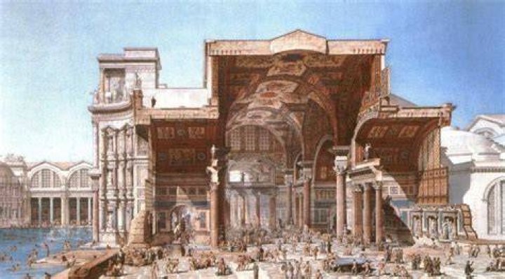 Who built the Stabian baths