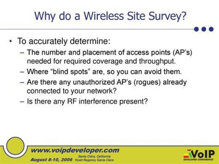 Why do a wireless site survey