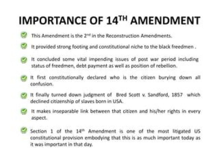 Why does the 14th Amendment matter