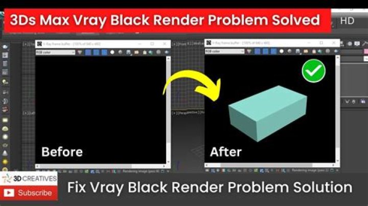 Why is my rendering black in 3ds Max?